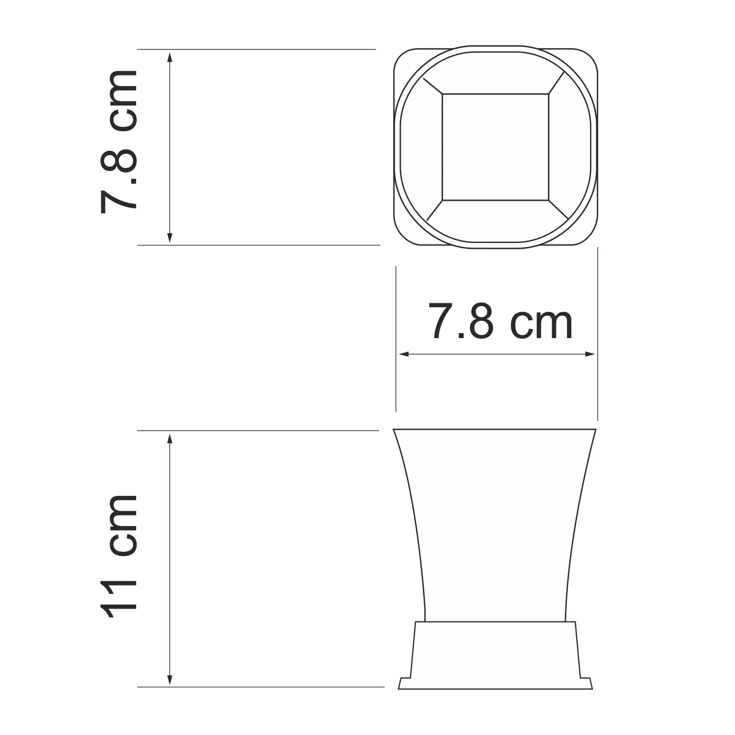 Стакан для зубных щеток Amper K-5428NICKEL