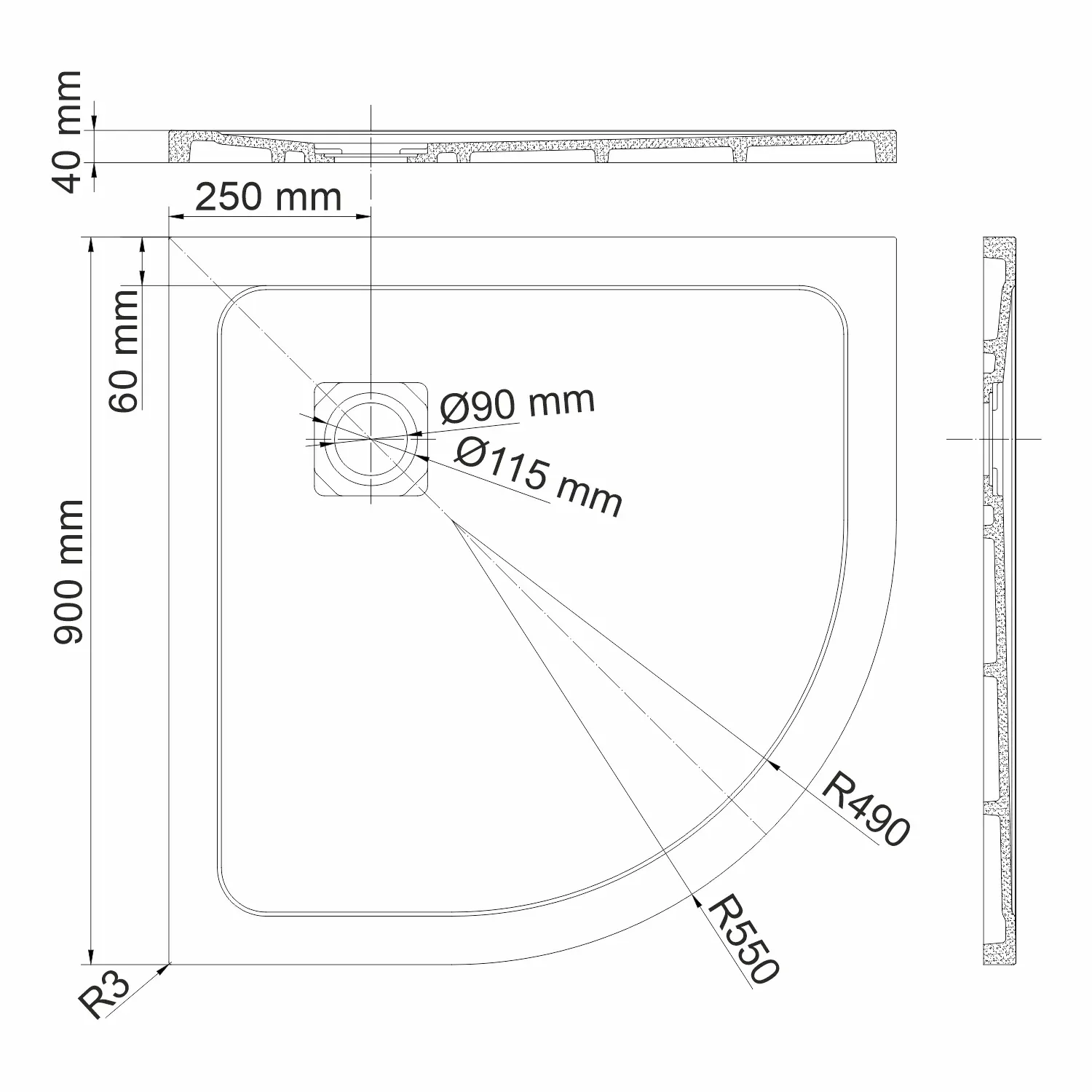 Душевой поддон Neime 19T01