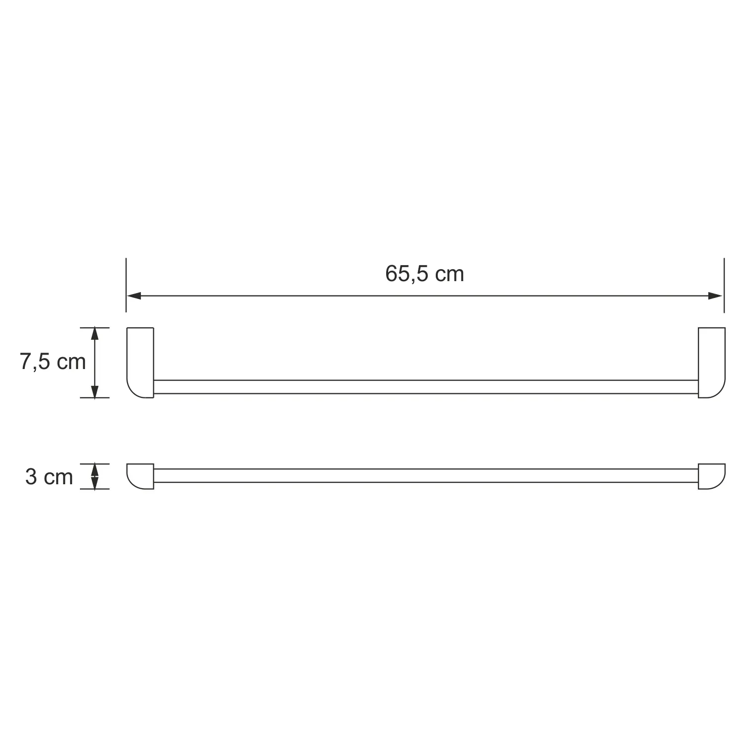Держатель полотенец одинарный Kammel K-8330WHITE