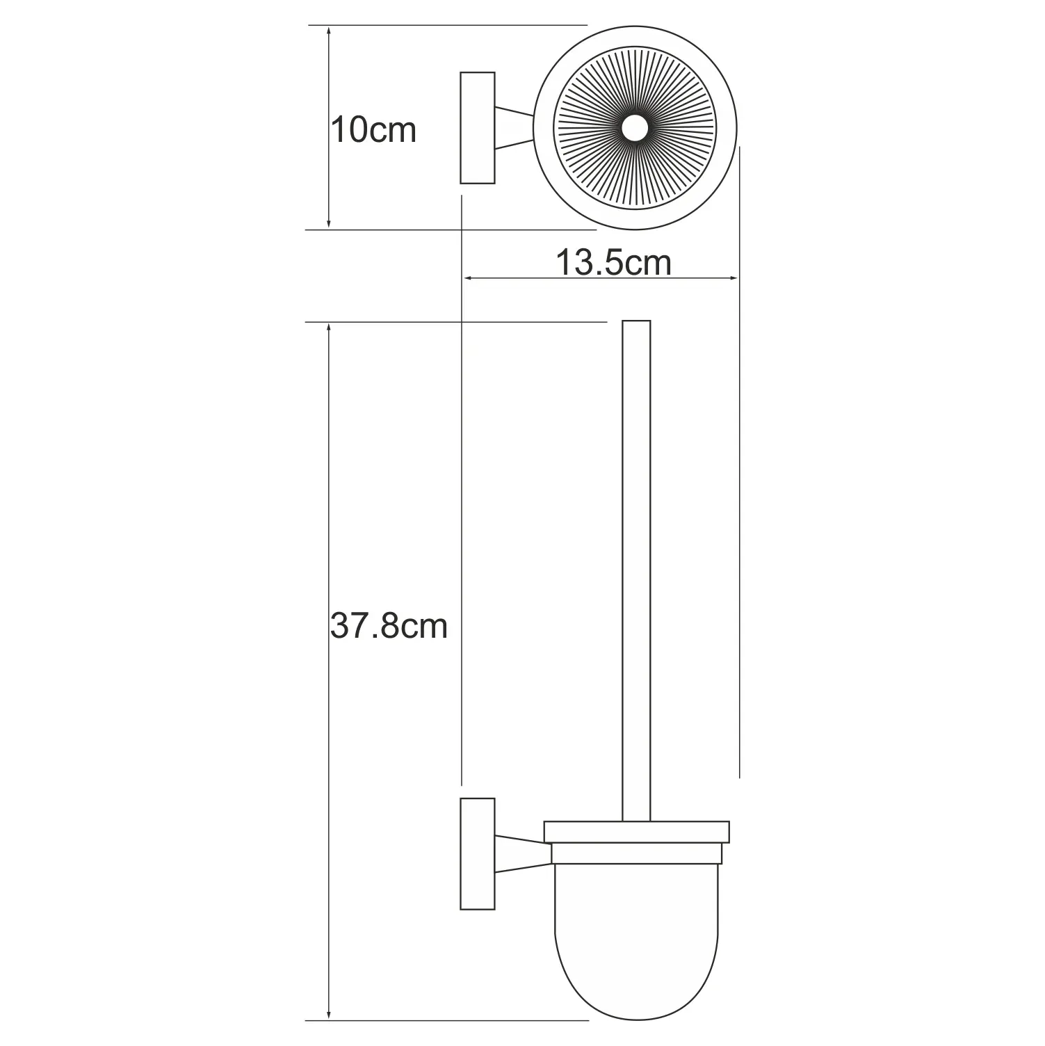 Щетка для унитаза подвесная Isen K-4027