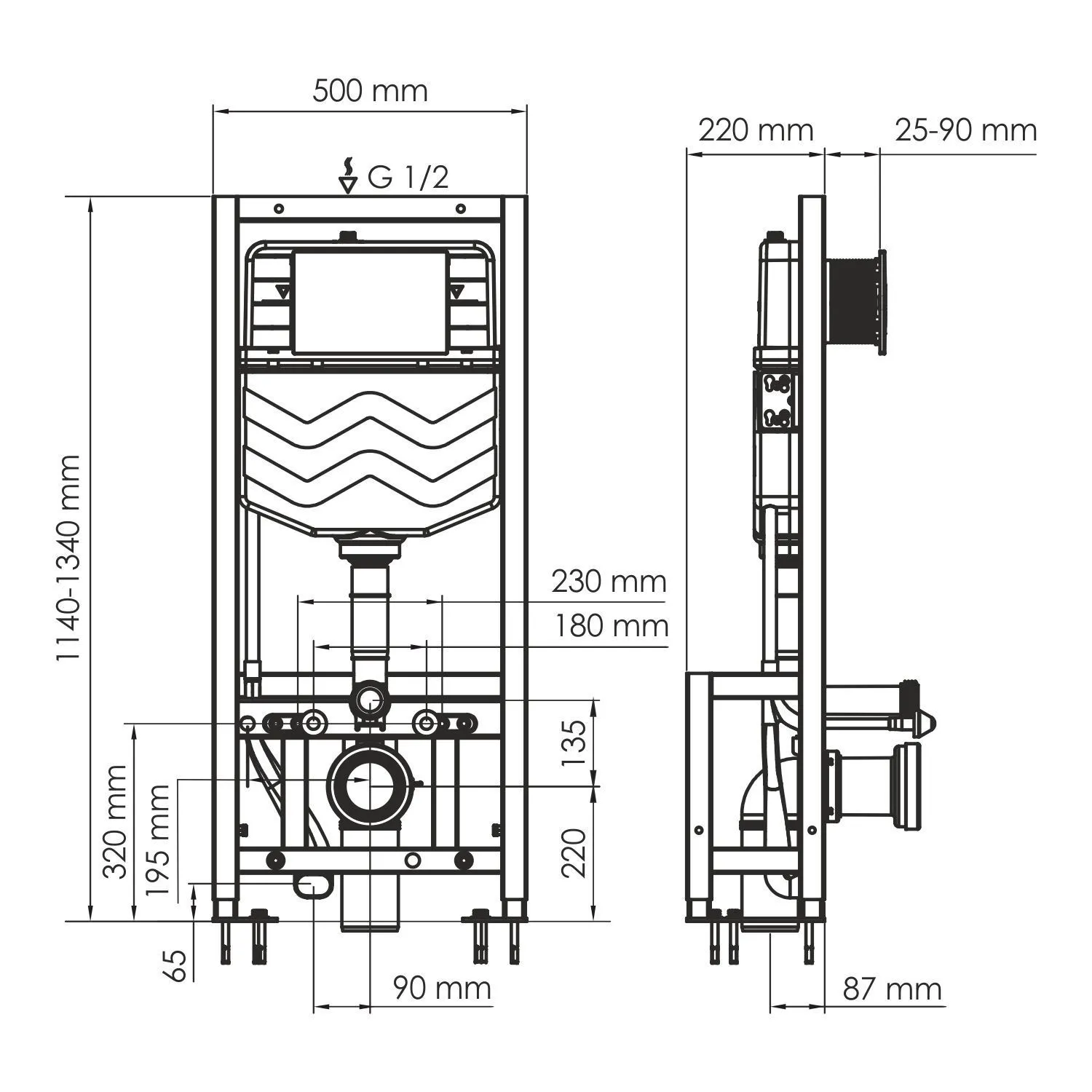 Система инсталляции для унитазов Dill 61TLT.010.ME