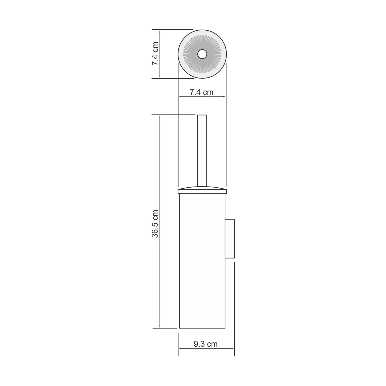 Щетка для унитаза подвесная K-1087WHITE