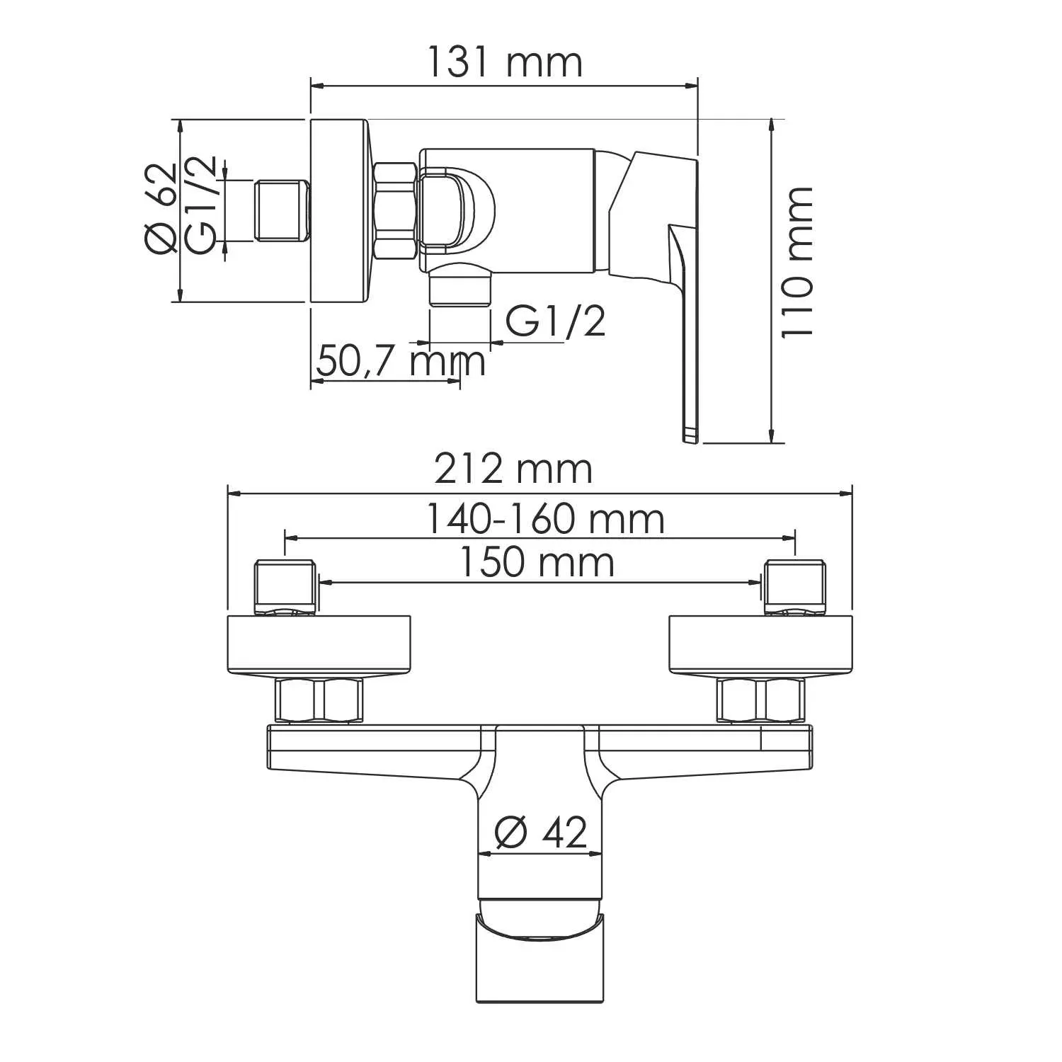 Смеситель для душа Dill 6102
