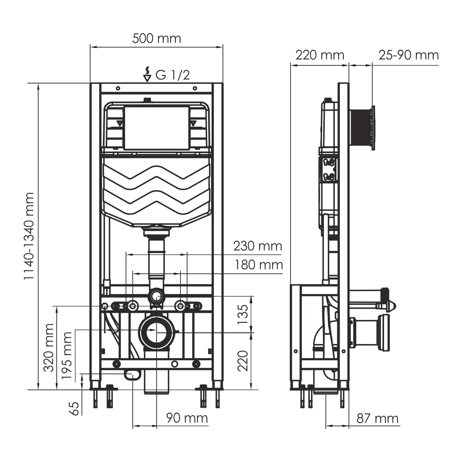 Система инсталляции для унитазов Dill 61TLT.010.ME.BN02