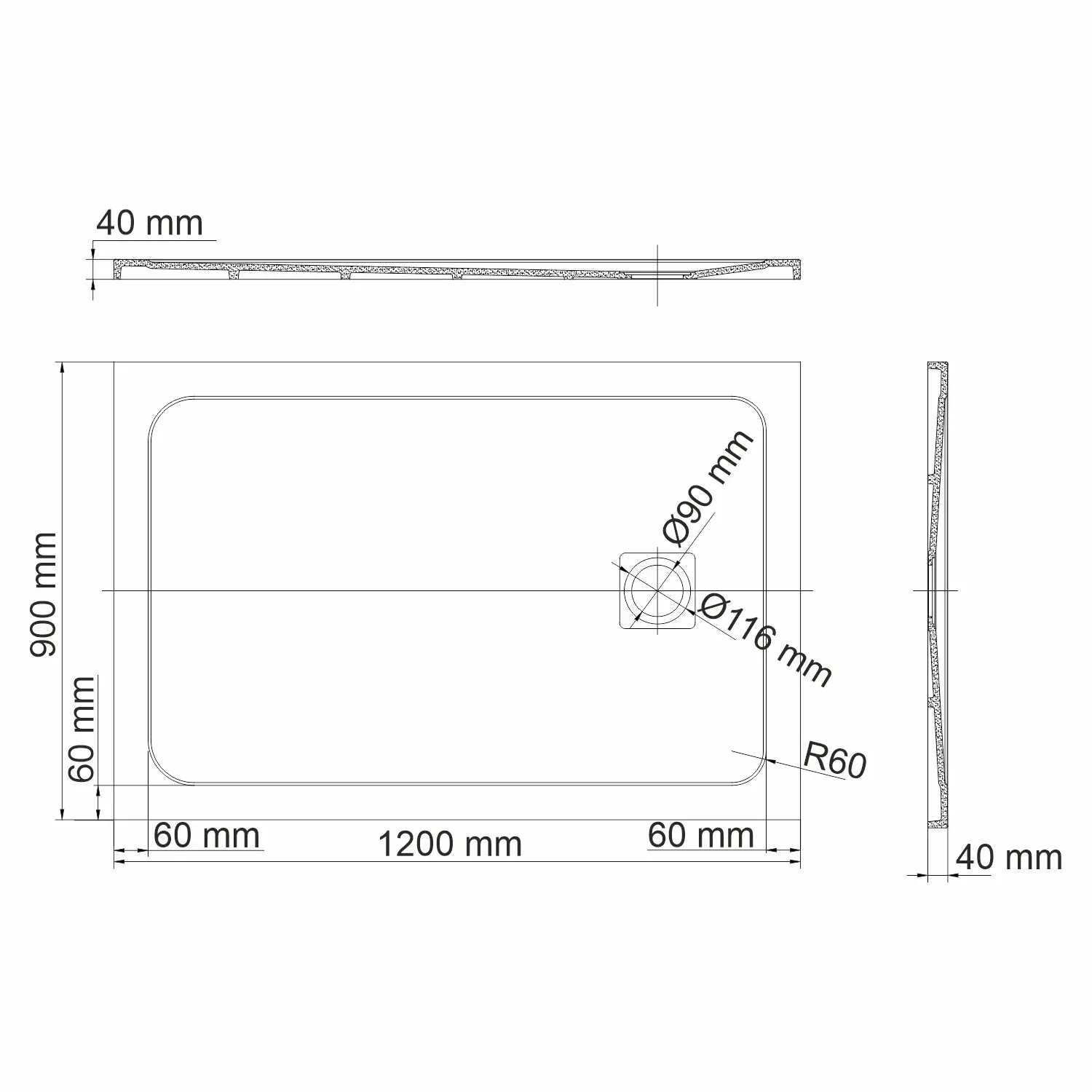 Душевой поддон Neime 19T07