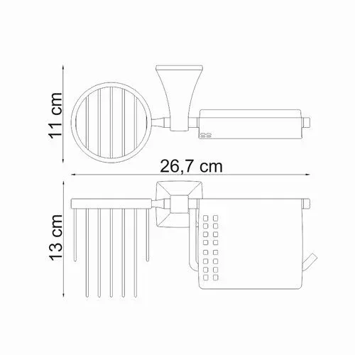 Держатель туалетной бумаги и освежителя Wern K-2559