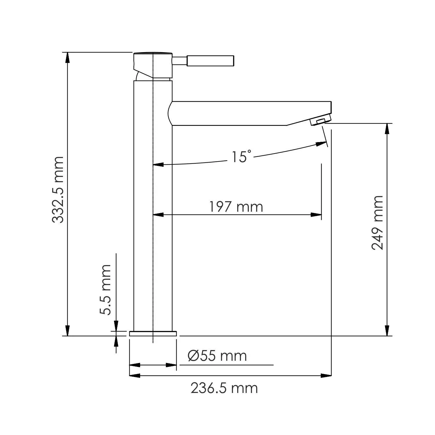 Смеситель для раковины Gollach 3303H