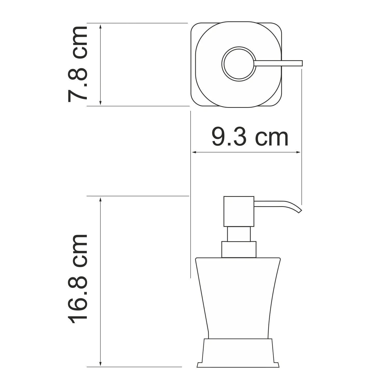 Дозатор для жидкого мыла Amper K-5499NICKEL
