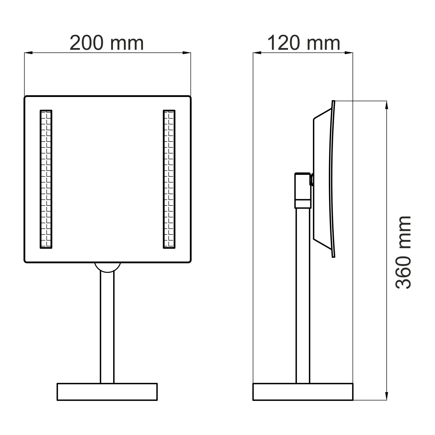 Зеркало с LED-подсветкой, 3-х кратным увеличением K-1007