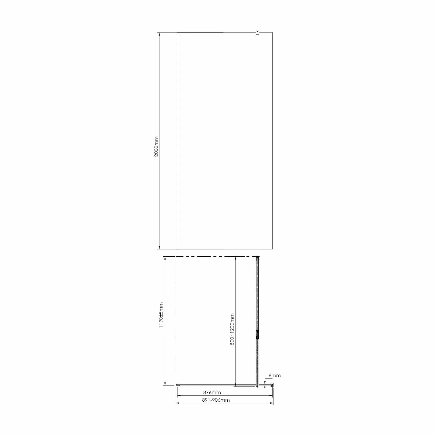 Rur 30W39RG-FL Душевая перегородка