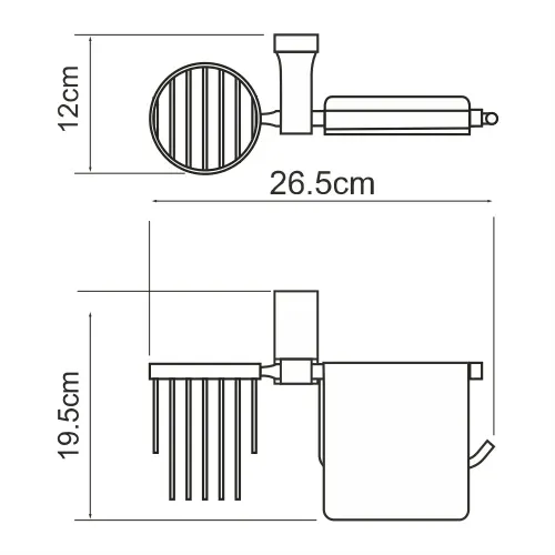 Держатель туалетной бумаги и освежителя Lopau K-6059