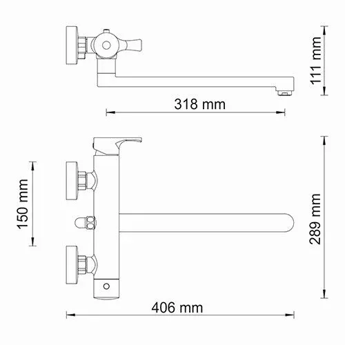 Смеситель для ванны с длинным изливом Berkel 4802L
