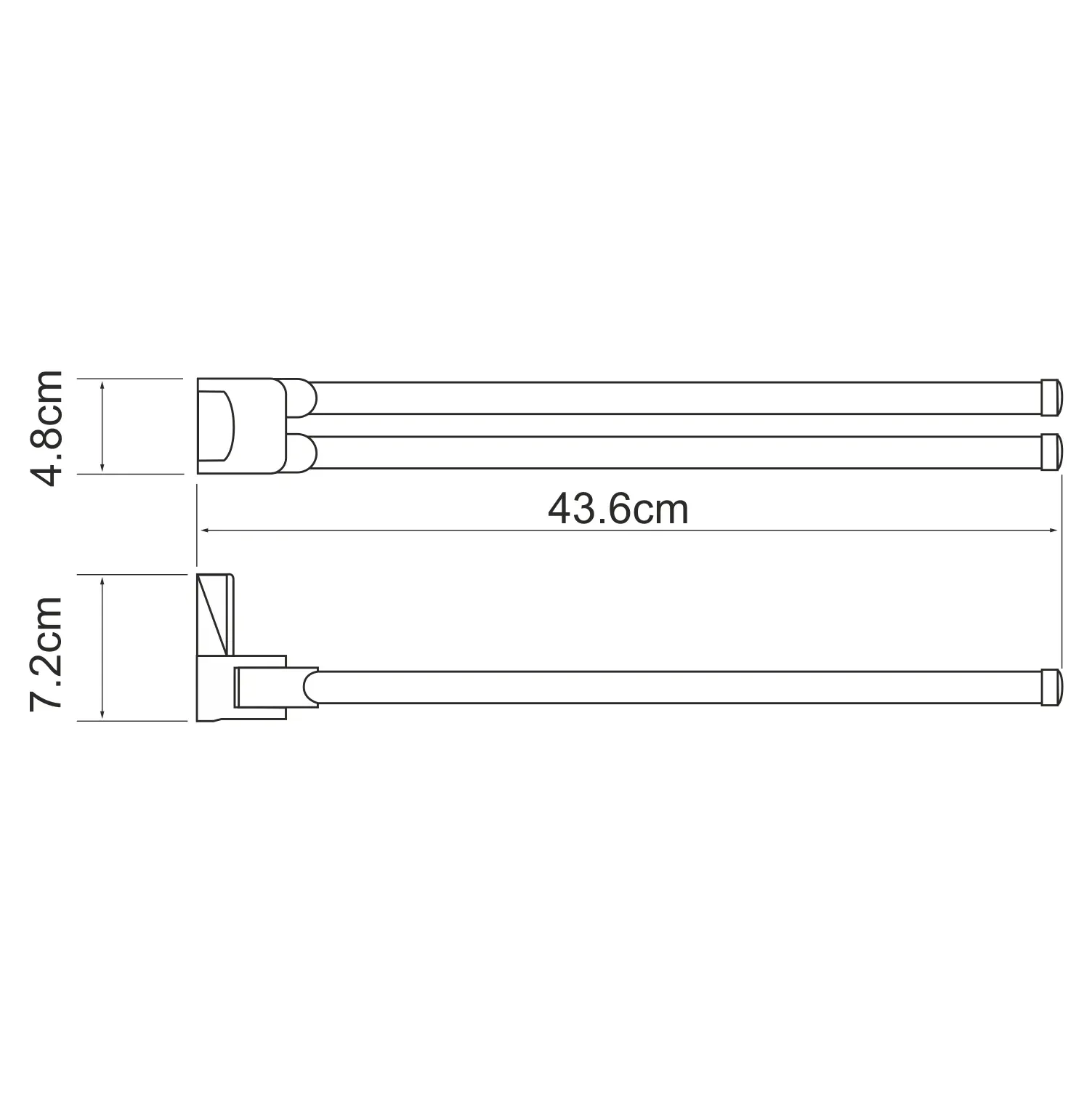 Рога двойные для полотенец Leine K-5031WHITE