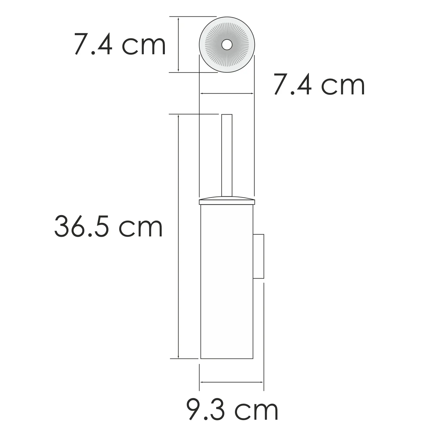 Щетка для унитаза подвесная K-1087GUN METAL