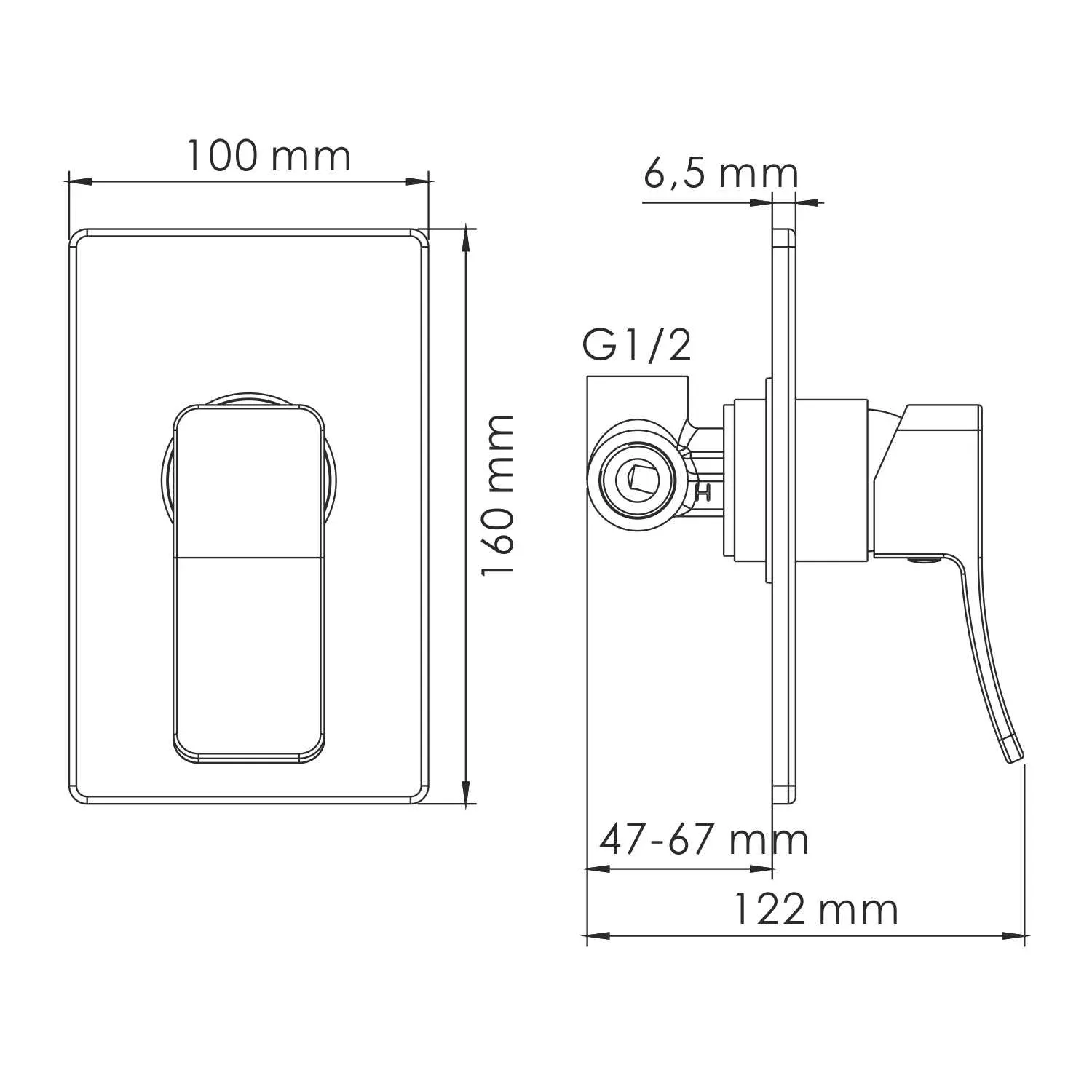 Смеситель для душа Aller 10651WHITE