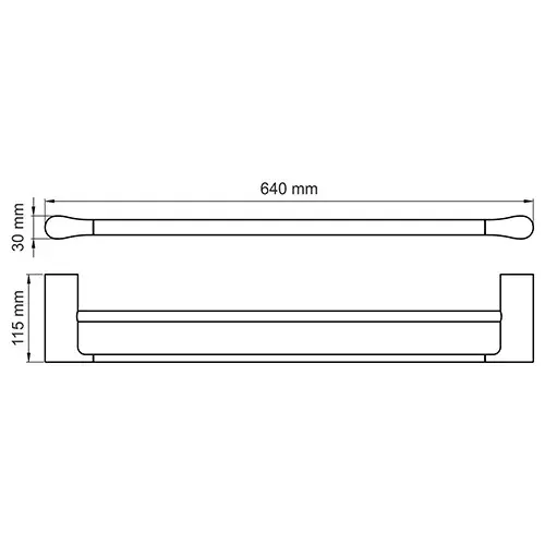 Держатель полотенец двойной Glan K-5140