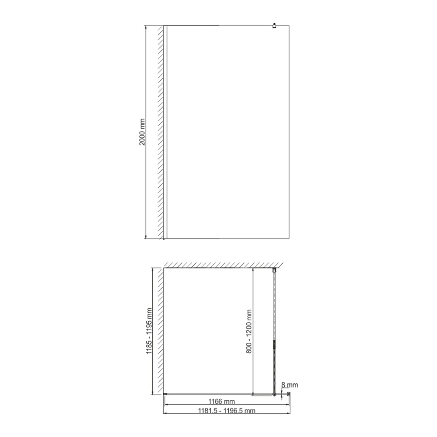 Rur 30W40GR-FL Душевая перегородка