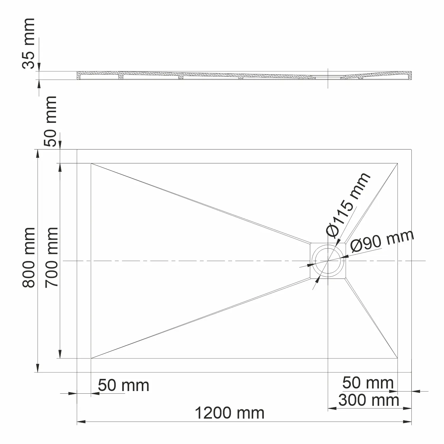 Душевой поддон Dill 61T06