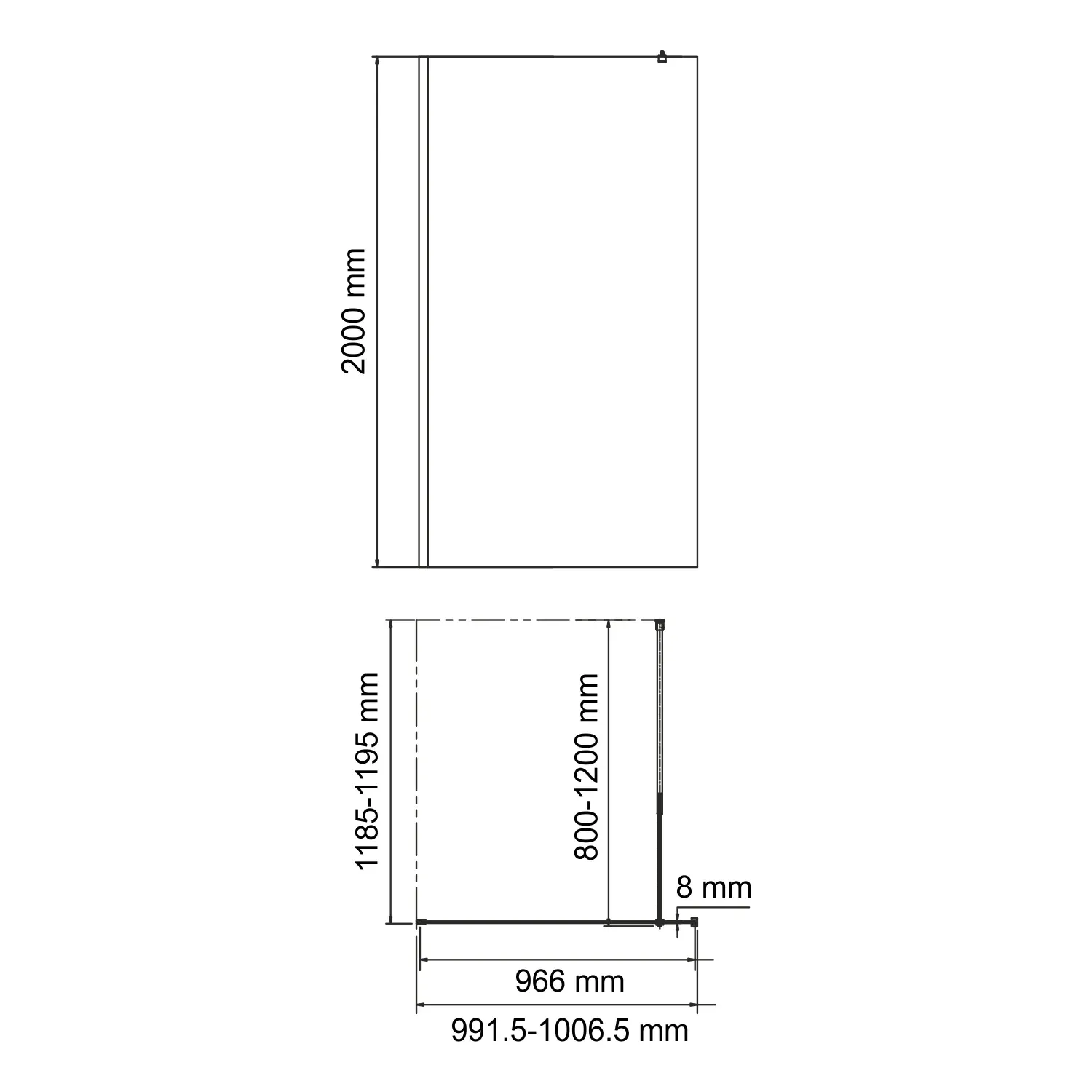 Rur 30W44PG Душевая перегородка