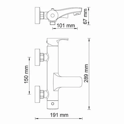 Смеситель для ванны с коротким изливом Berkel 4801