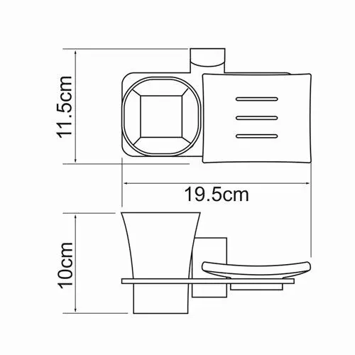 Держатель стакана и мыльницы Leine K-5026