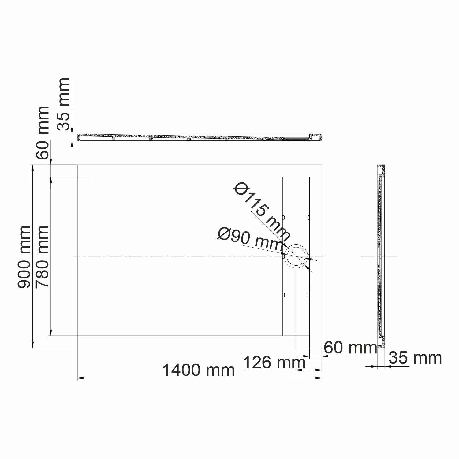 Душевой поддон Neime 19T36
