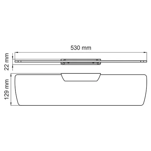 Полка стеклянная Glan K-5124