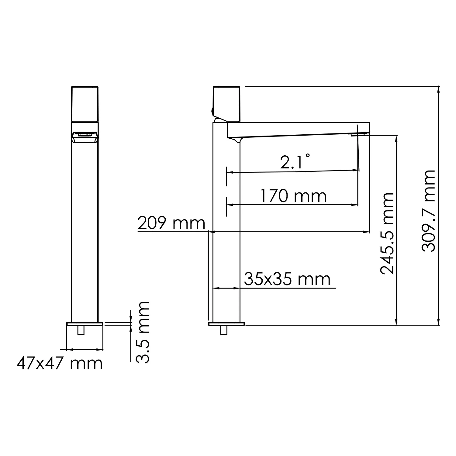 Смеситель для раковины Naab 8603H