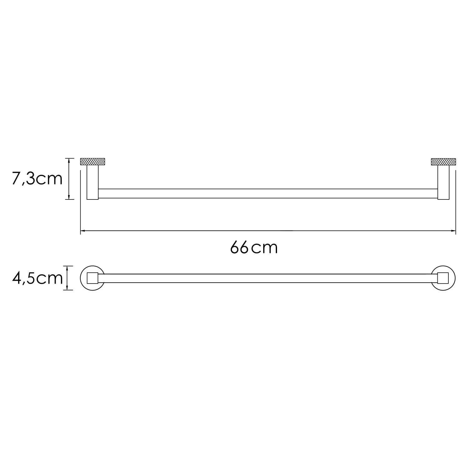 Держатель полотенец одинарный Tauber K-64430