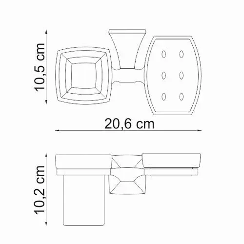 Держатель стакана и мыльницы Wern K-2526