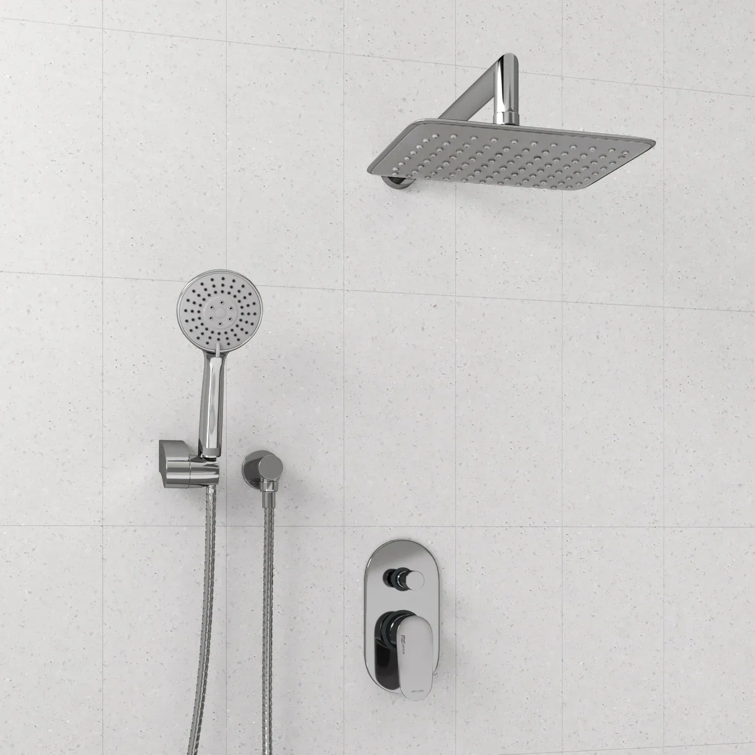 Встраиваемый комплект для душа с верхней душевой насадкой и лейкой A14031