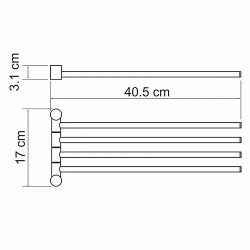 Держатель полотенец четверной K-1034