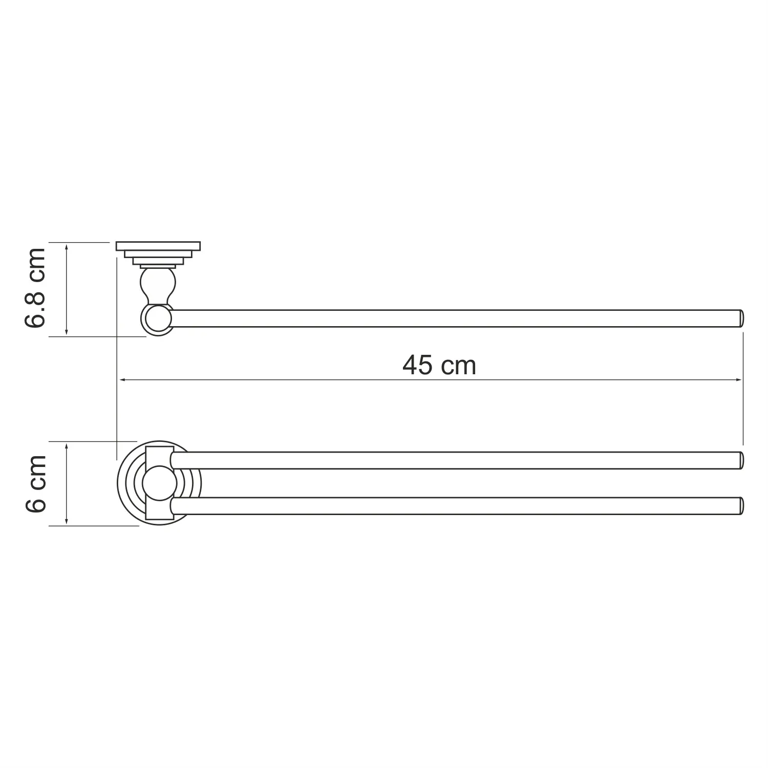 Держатель полотенец двойной Ammer K-7031