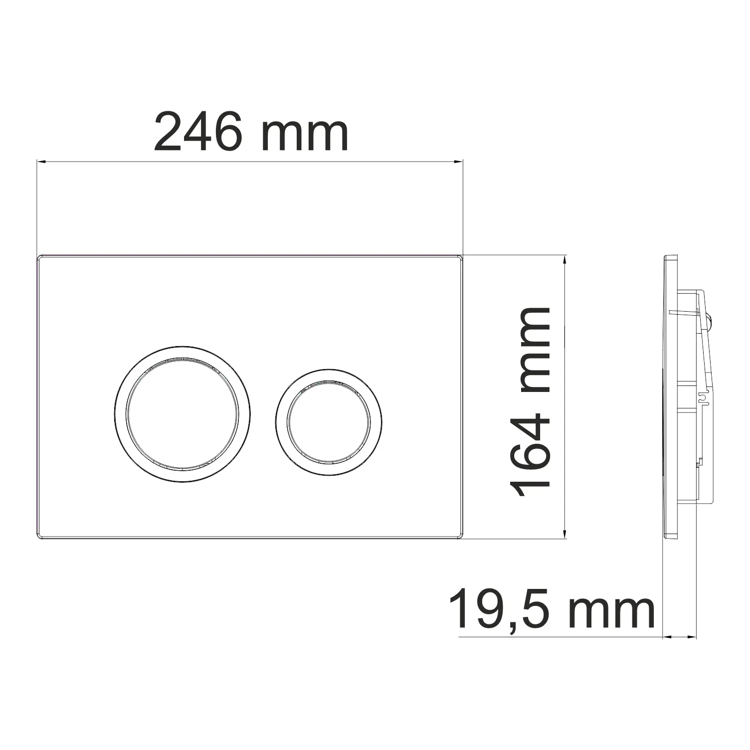 Система инсталляции для унитазов Glan 66TLT.010.ME.WH.MG01