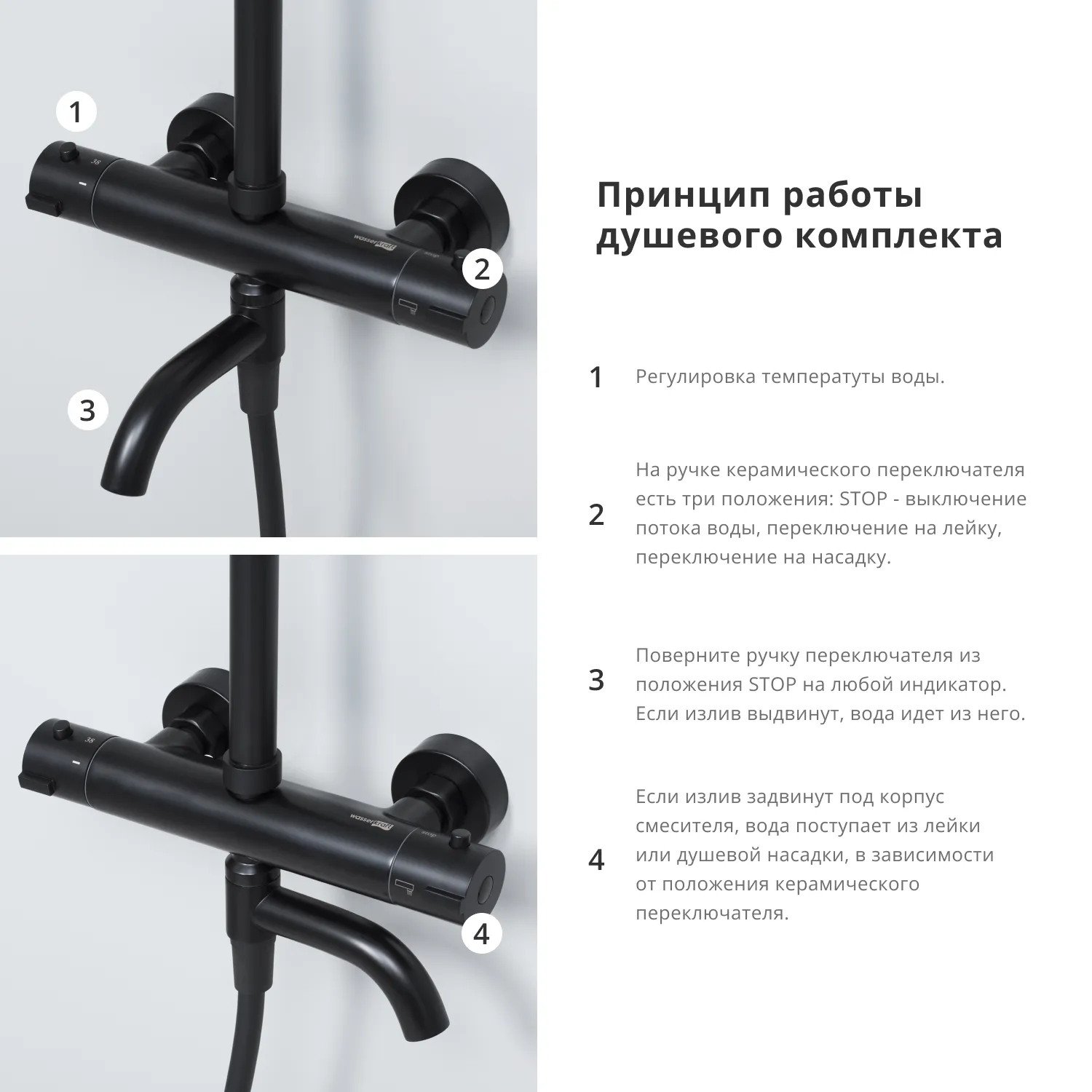 A28801 Thermo Душевая система с термостатическим смесителем