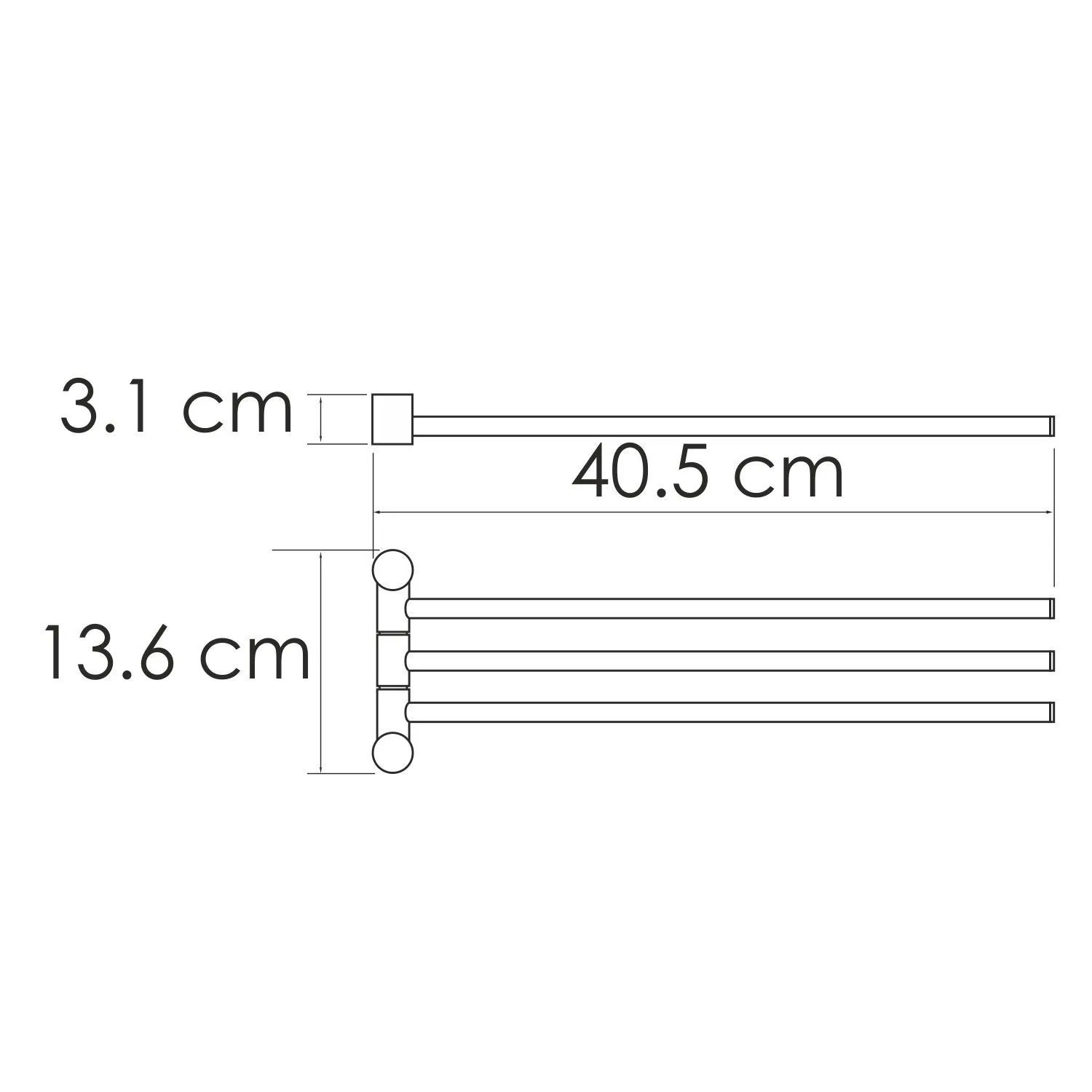 Держатель полотенец тройной K-1033BRUSHED GOLD