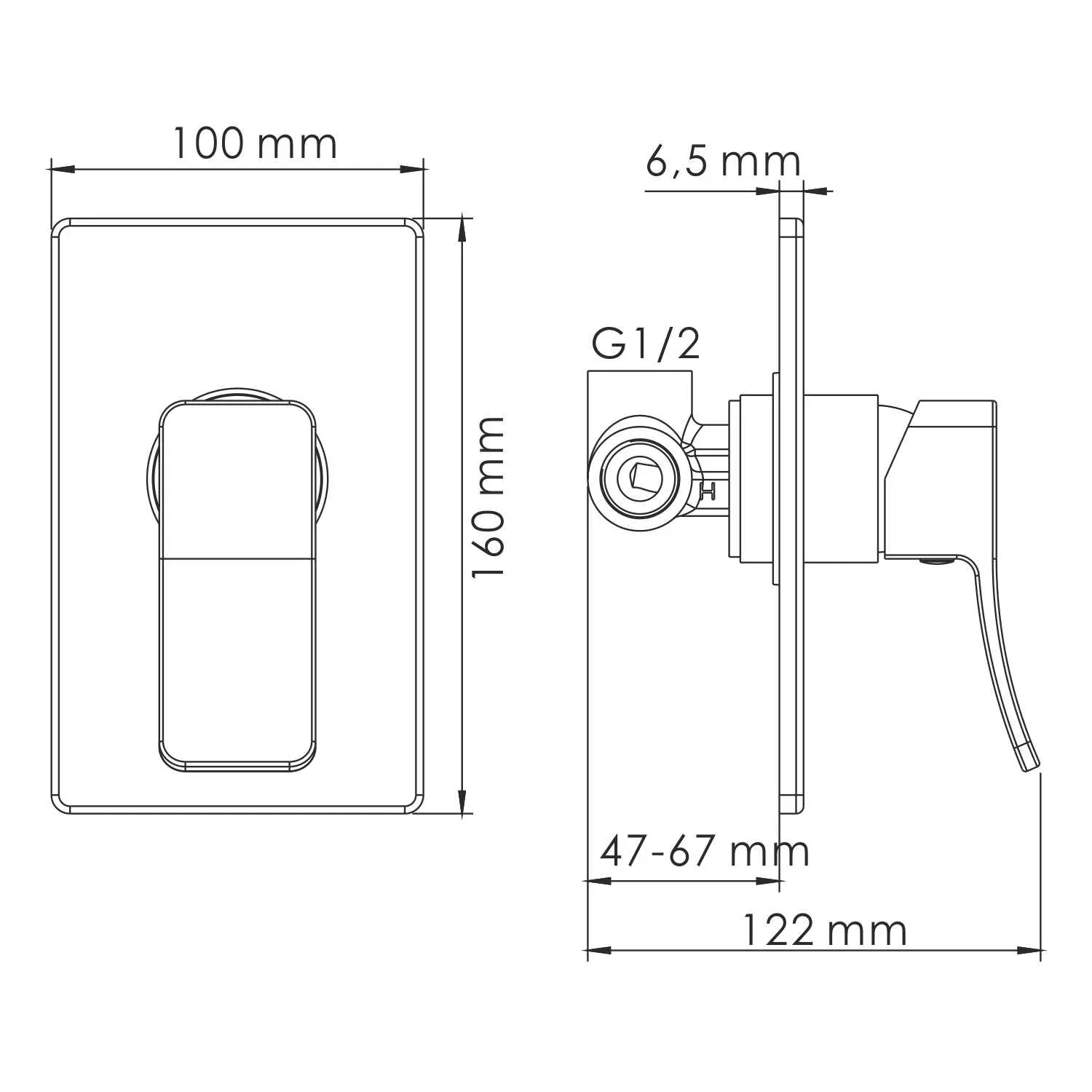 Смеситель для душа Exter 1651