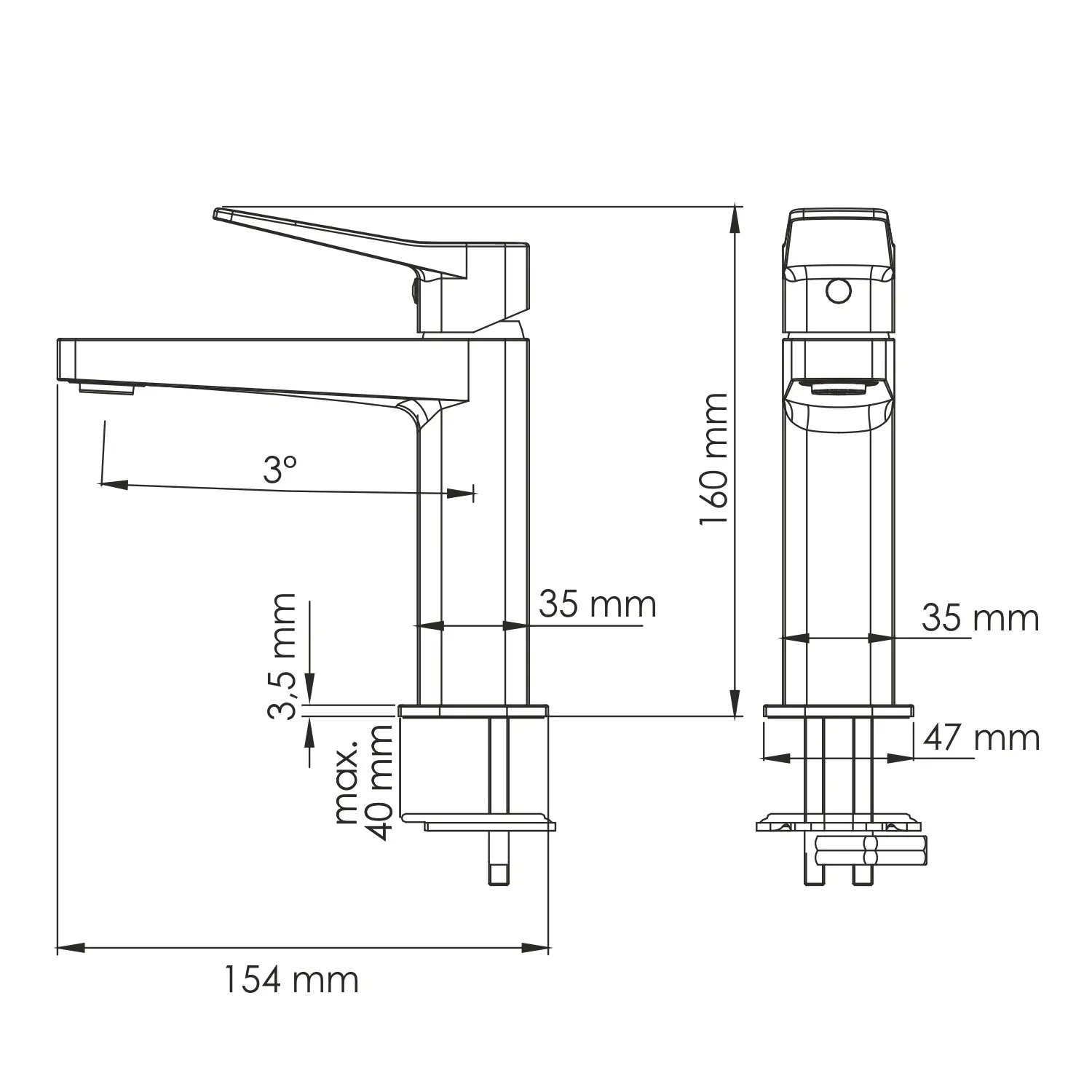 Смеситель для раковины Bever 2403