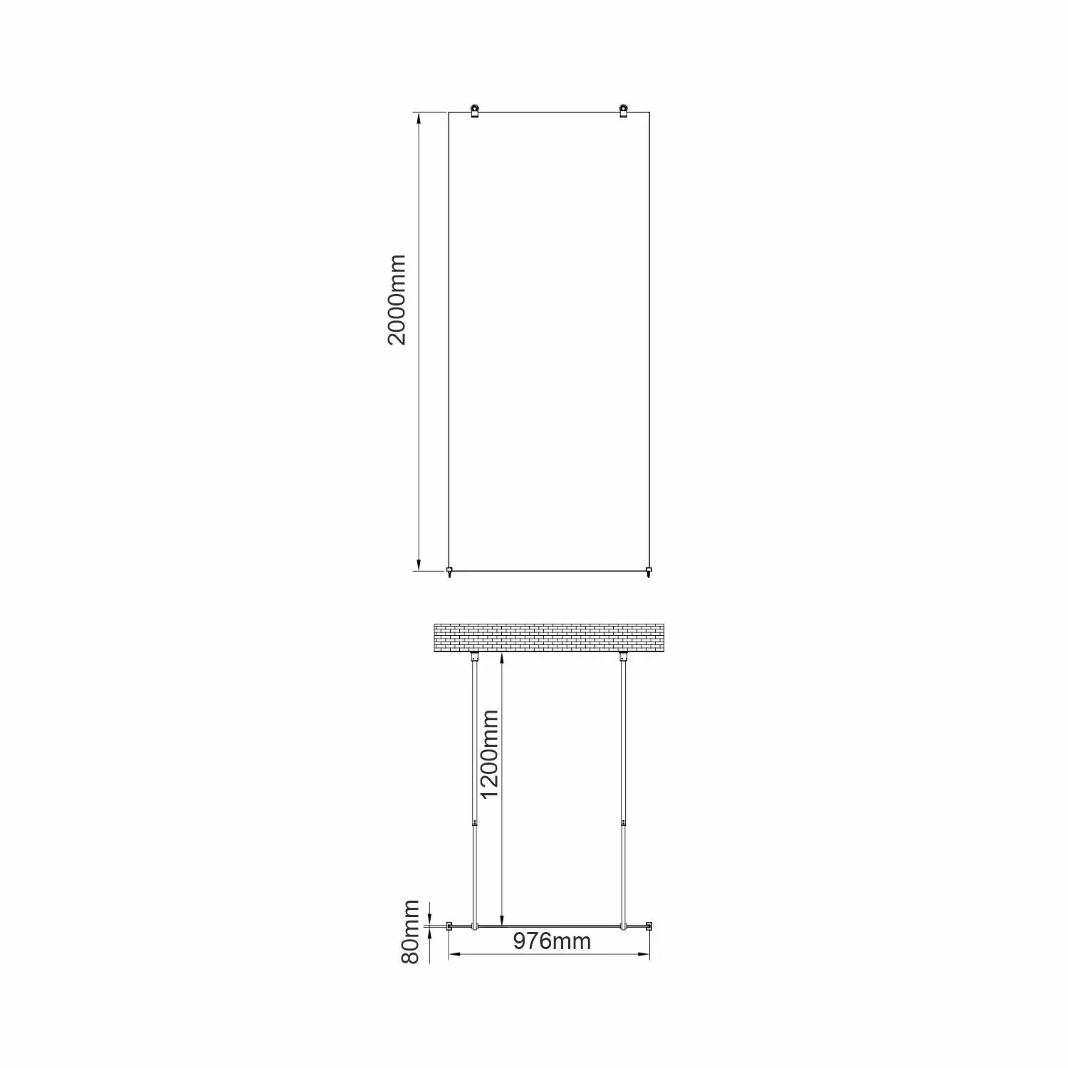 Vechte 60W44 Душевая перегородка