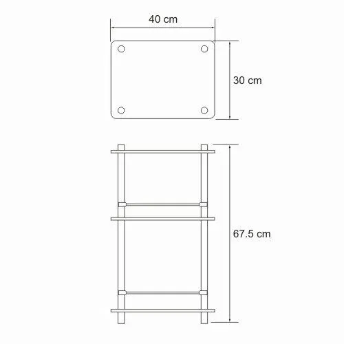 Напольная тройная полка K-4033
