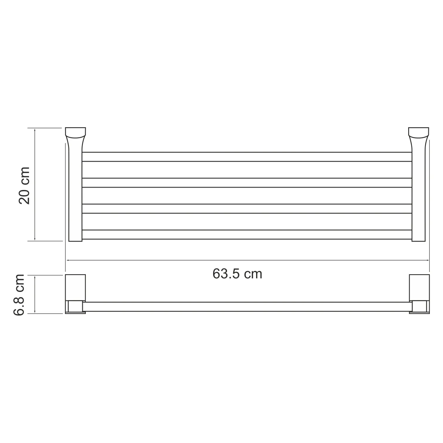 Полка для полотенец Leine K-5011WHITE
