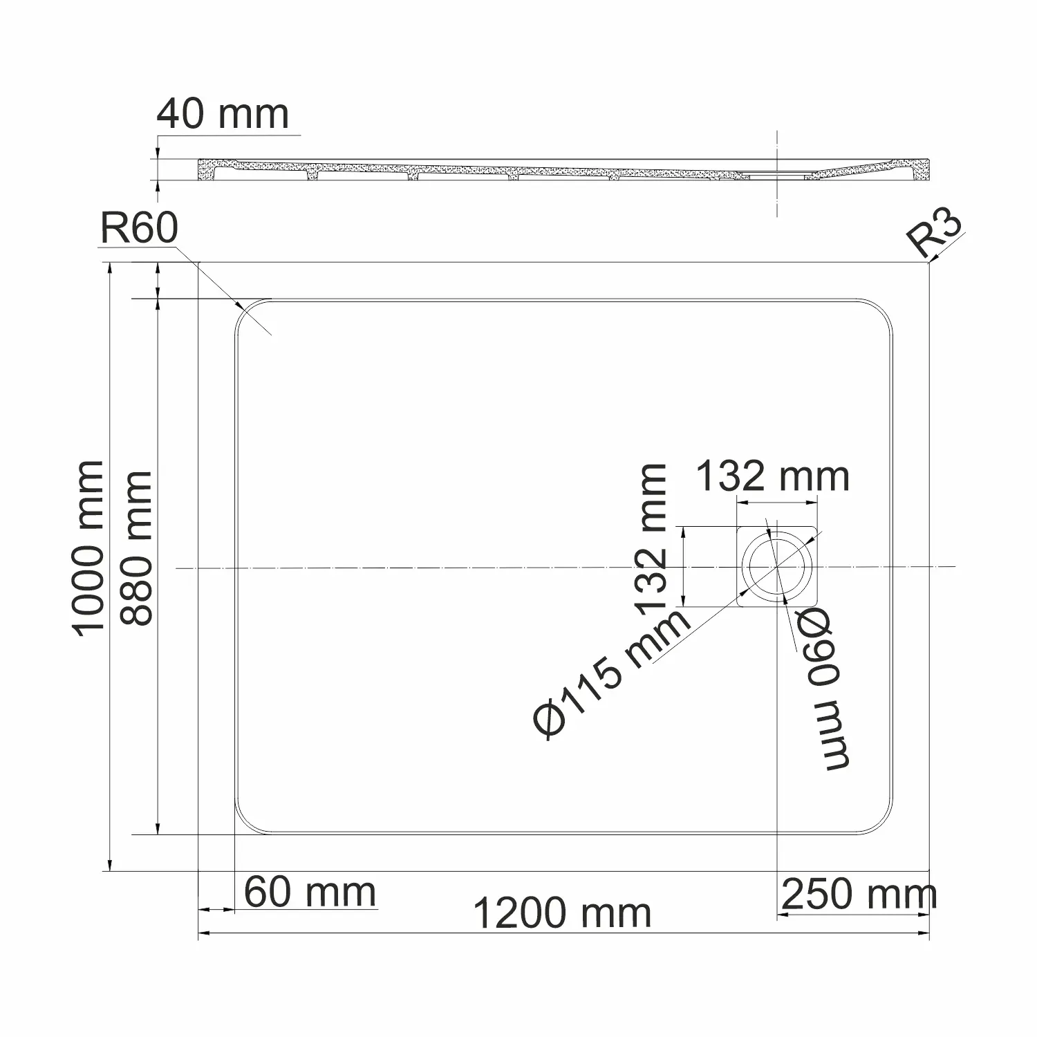 Душевой поддон Neime 19T10