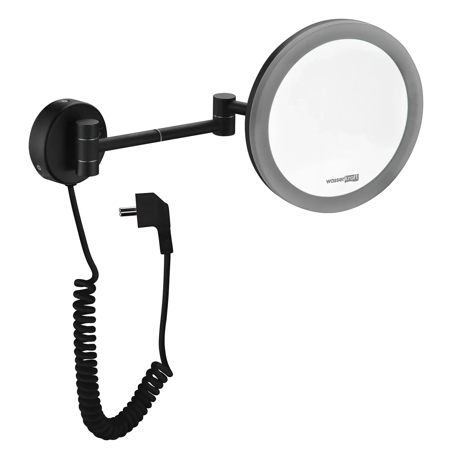Зеркало с LED-подсветкой, 3-х кратным увеличением K-1004BLACK