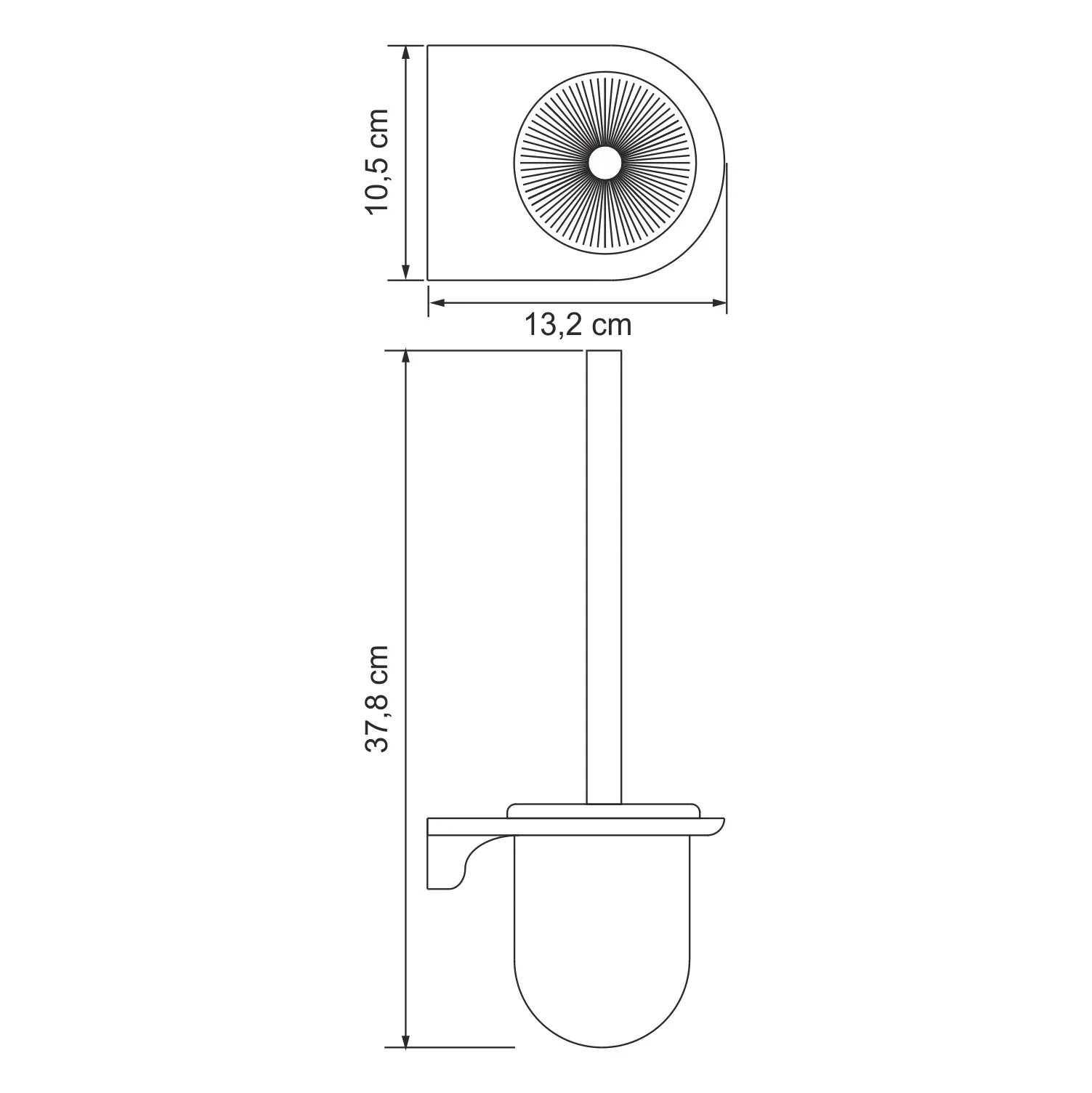Щетка для унитаза подвесная Kammel K-8327WHITE