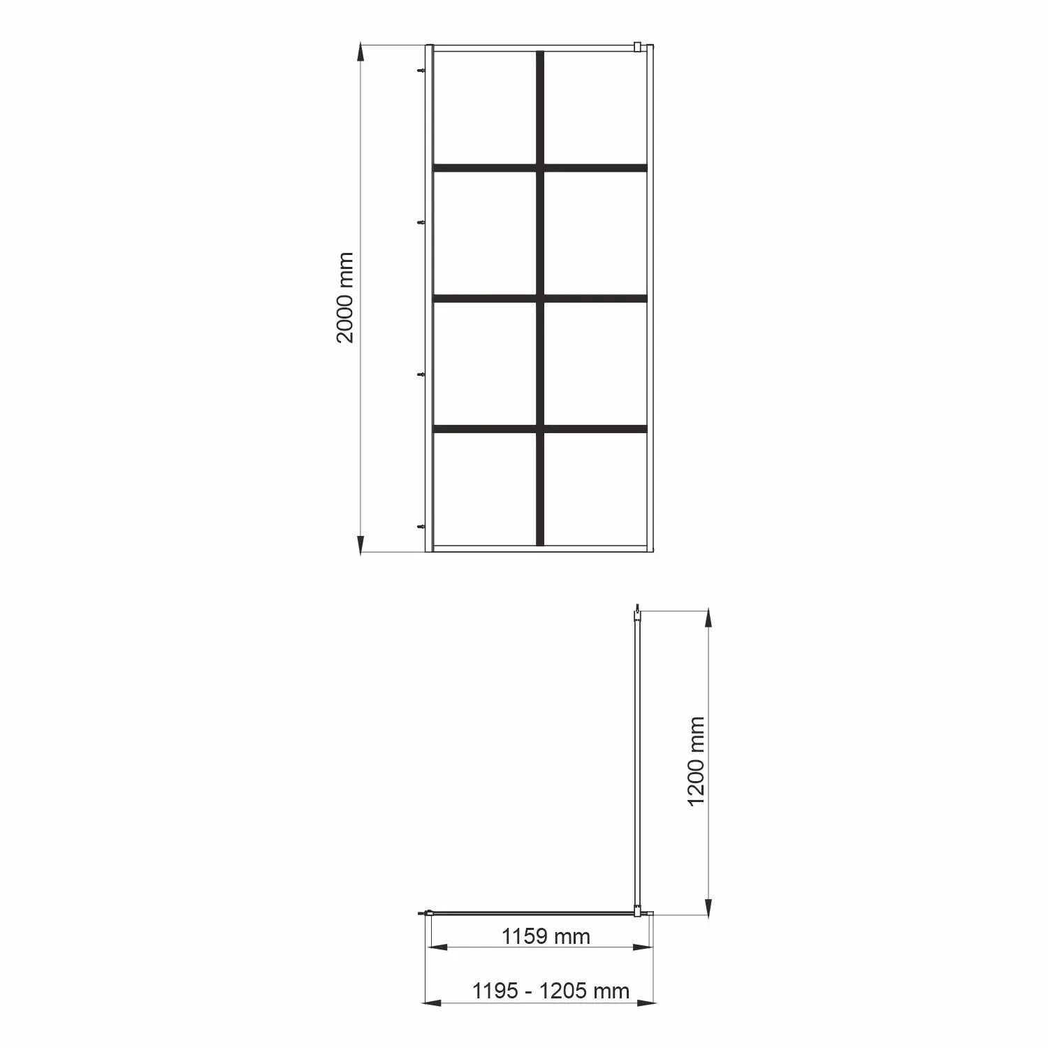 Glan 66W40 Душевая перегородка