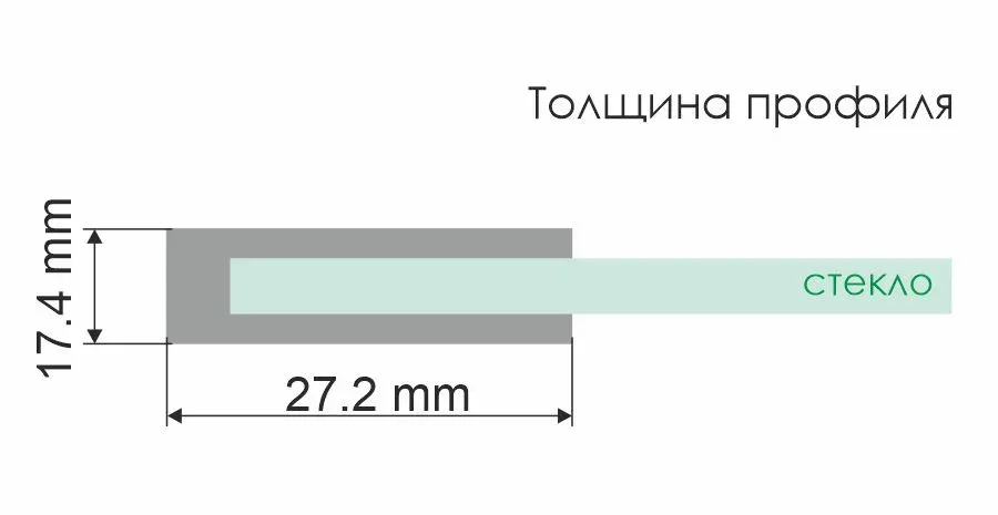 Glan 66W40 Душевая перегородка