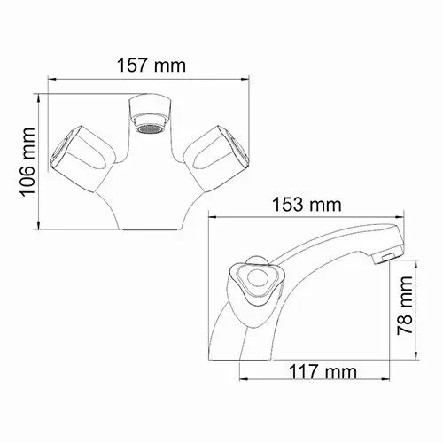 Смеситель для раковины Amper 2903