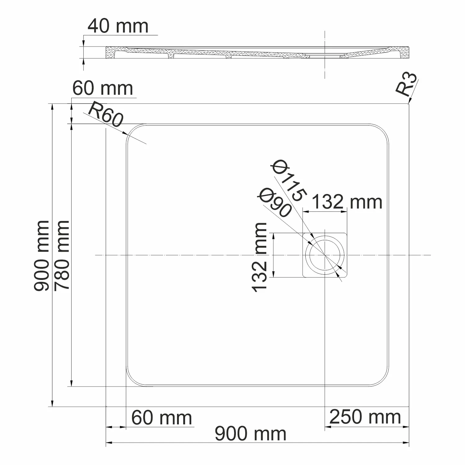 Душевой поддон Neime 19T03