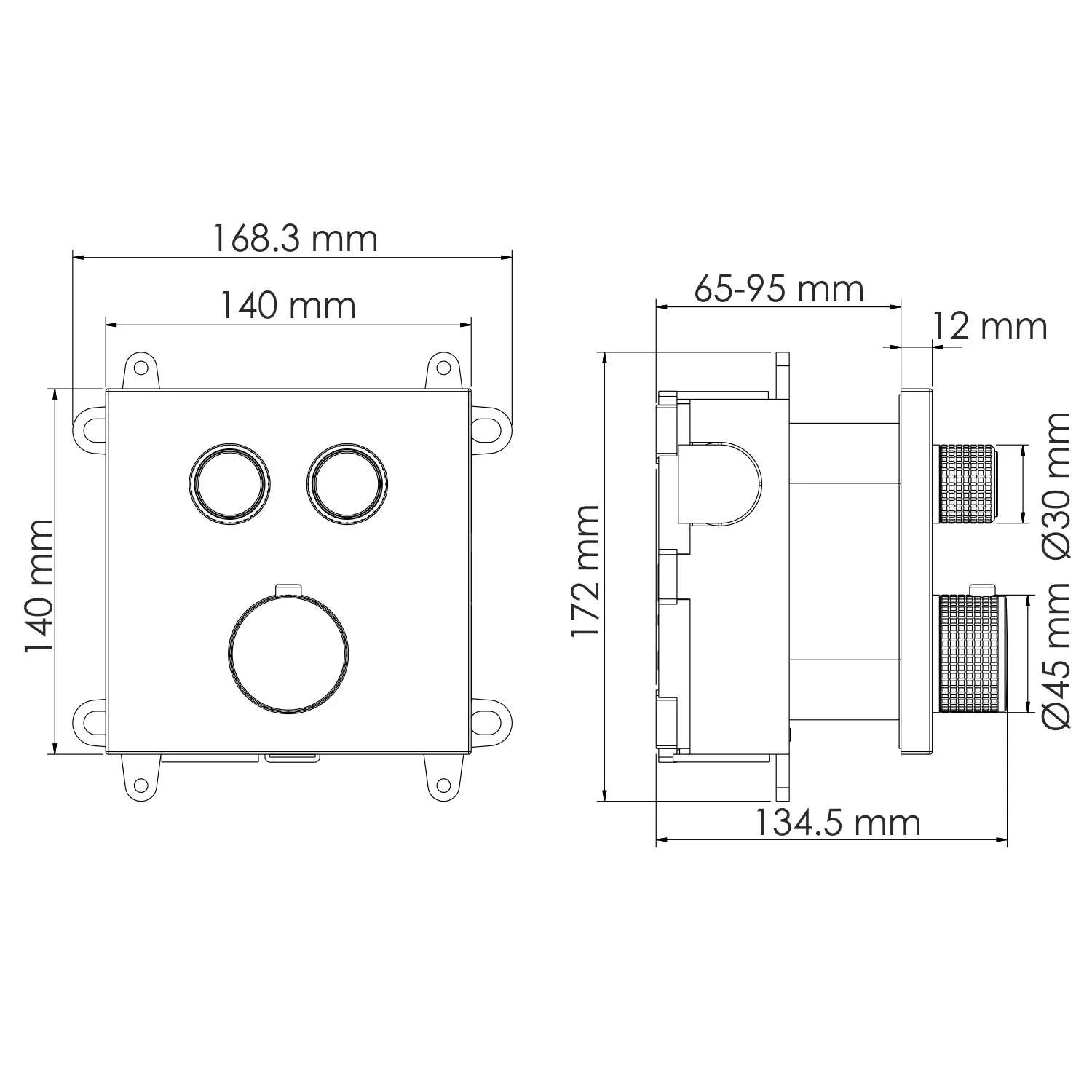 Wern 4248 Thermo Термостатический смеситель для ванны и душа
